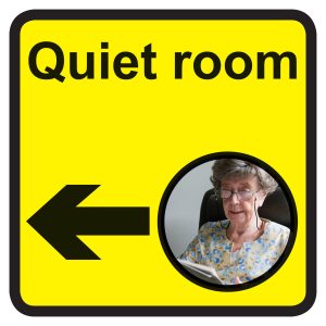 Quiet Room Arrow Left Dementia Sign