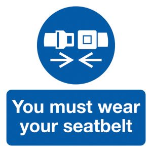 You Must Wear Your Seatbelt Labels