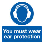 wear ear protection sign