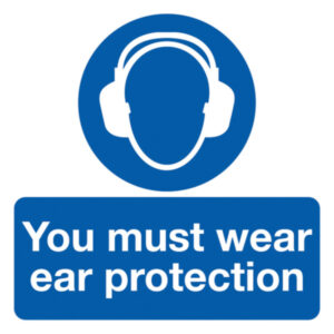 wear ear protection sign