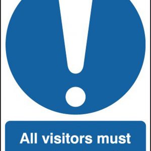report to site office sign