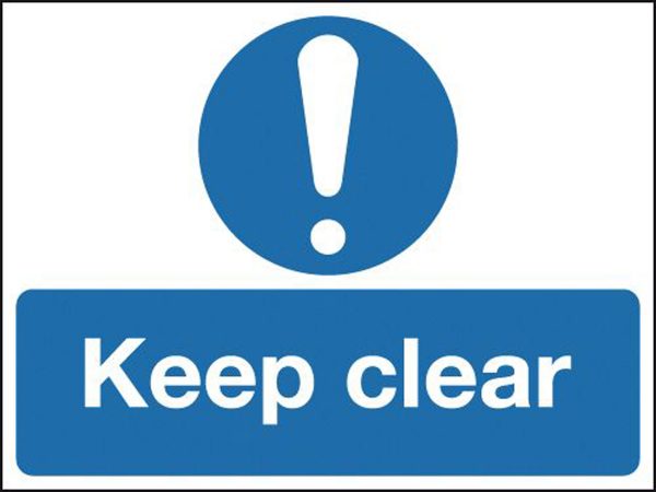 MASL02236D.jpg keep clear stanchion sign
