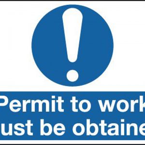 permit to work sign