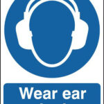 ear protection must be worn sign