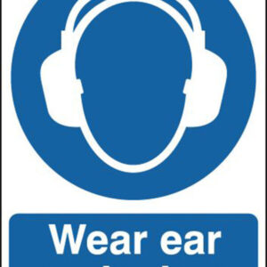 ear protection must be worn sign