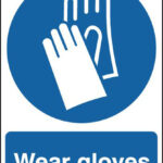 wear gloves sign