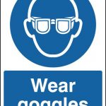 wear goggles sign
