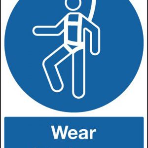 wear safety harness sign