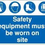 Safety Equipment Must Be Worn On Site sign