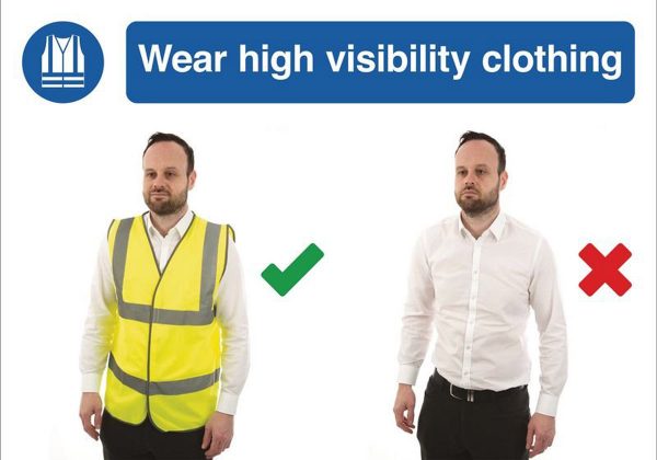 Wear High Visibility Clothing Sign