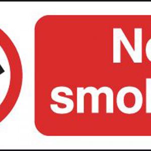 no smoking reflective sign
