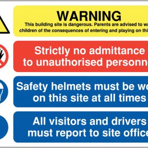 Warning this Building Site is Dangerous sign