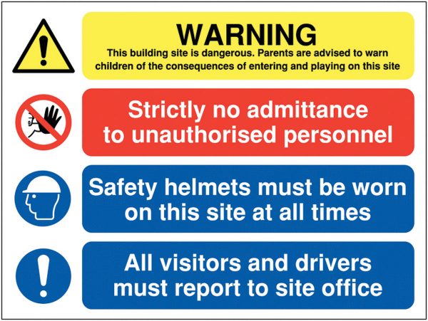 Warning this Building Site is Dangerous sign