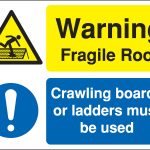 Warning Fragile Roof board