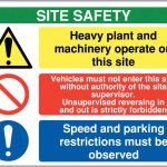 Site Safety Heavy Plant and Machinery Operate on this Site Sign