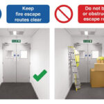 Keep Fire Escape Routes Clear sign
