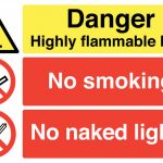 lpg highly flammable sign