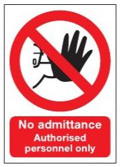 no admittance safety sign