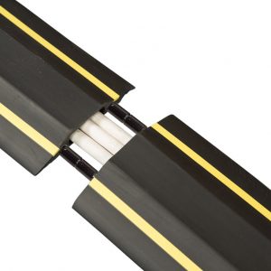 Medium Duty Linkable Cable Protector 1.8m Yellow Stripe