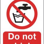 do not drink sign