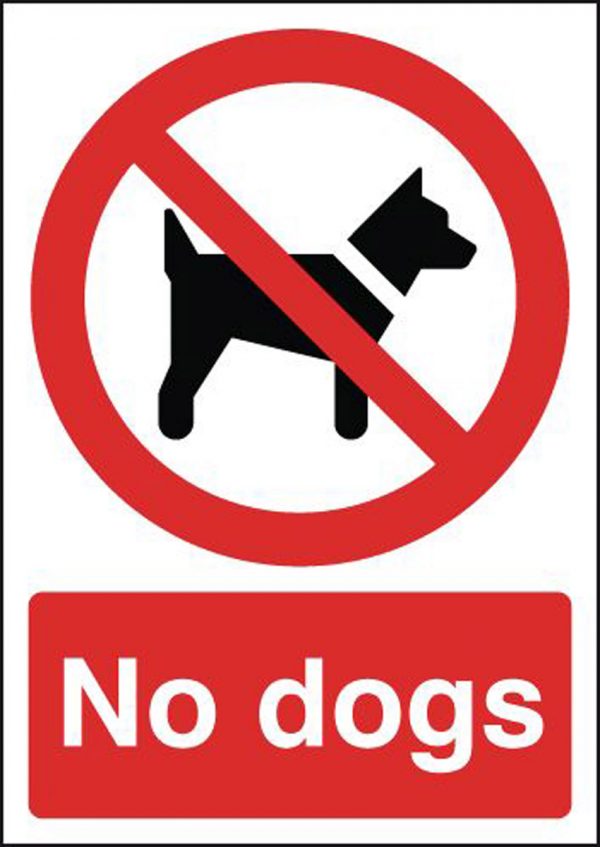 No Dogs Beyond This Point Sign