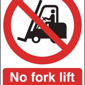 no forklift sign