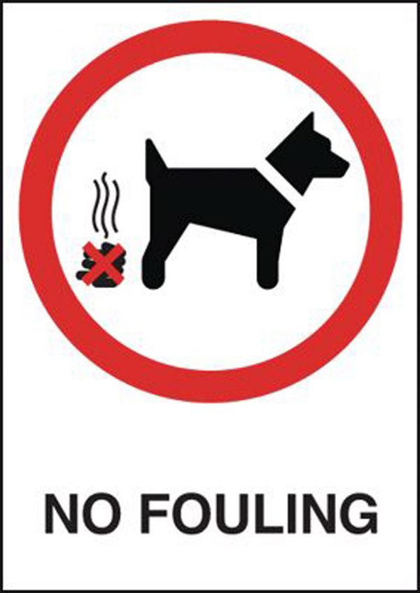 no dog fouling signs uk