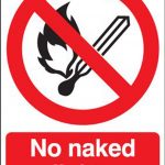 No Naked Light Sign