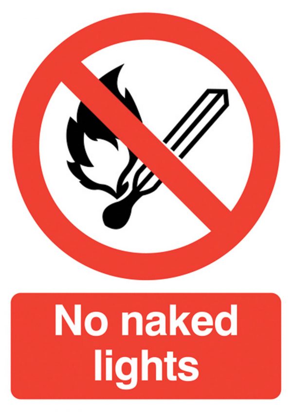 PHSL04051R.jpg No Naked Lights Sign
