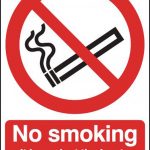 No Smoking It Is Against The Law Sign - Aluminium