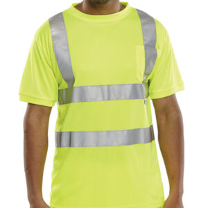 yellow high vis shirt