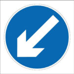 Diagonal Arrow Down Left - Road Sign