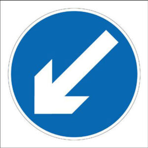 Diagonal Arrow Down Left - Road Sign