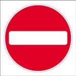 no entry traffic sign