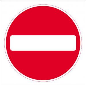 no entry traffic sign