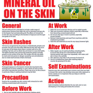 The Effects of Mineral Oil on the Skin Wallchart 435x305mm