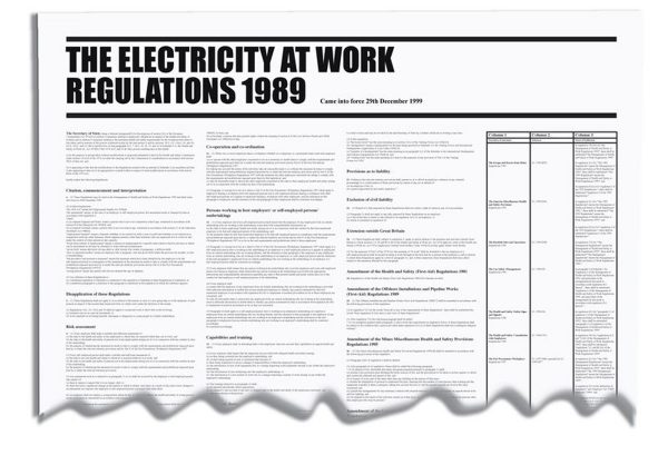 RFWSLC32.jpg The Electricity at Work Regulation - 1989 Wallchart