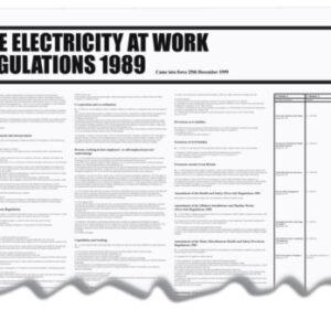 The Electricity at Work Regulation - 1989 Wallchart