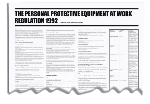 RFWSLC43.jpg ppe at work regs 1992 wall chart