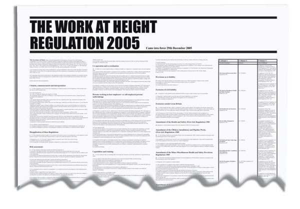 work at height 2005 wall chart