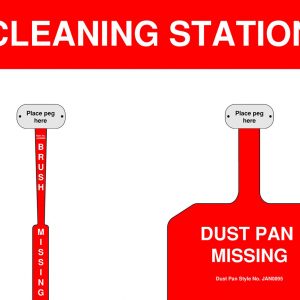 Cleaning Station Shadow Board red