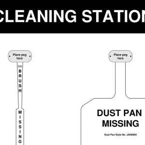Cleaning Station Shadow Board white