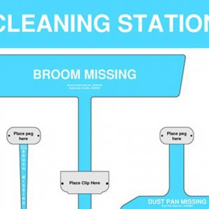 Blue Cleaning Station Shadow Board