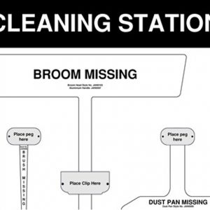 White Cleaning Station Shadow Board