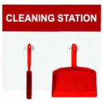 dustpan and brush red shadow board