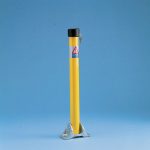 yellow bollard post