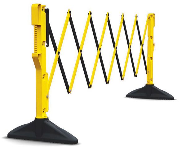 TRAFSL85120BY.jpg Titan Expanding Barrier black and yellow