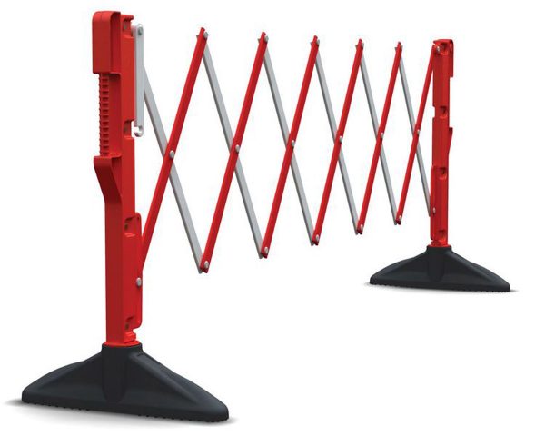 TRAFSL85120RW.jpg Titan Expanding Barrier Red/White