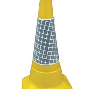 yellow traffic cone