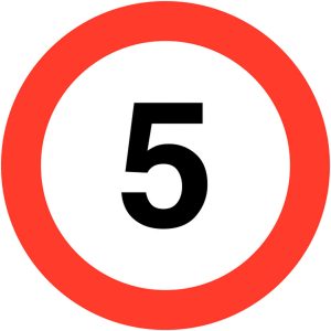 5 Mph Speed Limit Sign